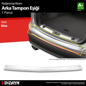 Seat Ibiza 2017-Günümüz (KJ) uyumlu Krom Arka Tampon Eşiği 2017 Üzeri A+ Kalite modelleri DRS Tuning'de. Kaliteli malzeme, hızlı kargo ve güvenli alışverişle