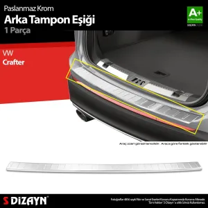 s-dizayn uyumlu VW Crafter Krom Arka Tampon Eşiği 2011-2017 A+ Kalite modelleri DRS Tuning'de. Kaliteli malzeme, hızlı kargo ve güvenli alışverişle hemen