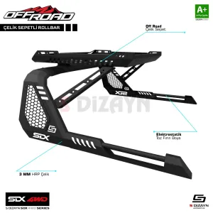 s-dizayn uyumlu SDX 4WD Off Road VW Amarok 2 Sepetli Çelik Roll Bar V1 2023 Üzeri modelleri DRS Tuning'de. Kaliteli malzeme, hızlı kargo ve güvenli alışverişle