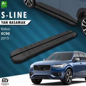 Volvo XC90 2015-Günümüz (B) uyumlu 2 S-Line Siyah Yan Basamak 193 Cm 2015 Üzeri modelleri DRS Tuning'de. Kaliteli malzeme, hızlı kargo ve güvenli alışverişle