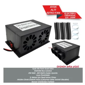 Cenk Oto uyumlu ELEKTRİKLİ FANLI ISITICI AYAK ALTI 12V 250W modelleri DRS Tuning'de. Kaliteli malzeme, hızlı kargo ve güvenli alışverişle hemen inceleyin.