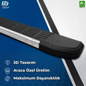 S-Dizayn VW Amarok 2 S-Line Krom Yan Basamak 203 Cm 2023 Üzeri A+ Kalite thumb 4