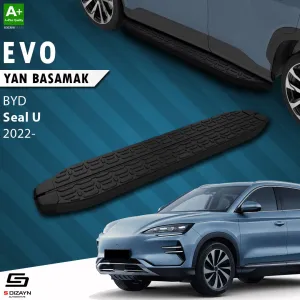 BYD Seal 2022-Günümüz (Seal) uyumlu U Evo Siyah Yan Basamak 193 Cm 2022 Üzeri A+ Kalite modelleri DRS Tuning'de. Kaliteli malzeme, hızlı kargo ve güvenli