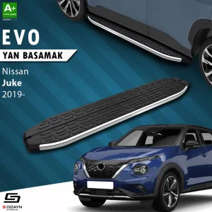 Nissan Juke 2019-Günümüz (F16) uyumlu 2 Evo Krom Yan Basamak 173 Cm 2019 Üzeri A+ Kalite modelleri DRS Tuning'de. Kaliteli malzeme, hızlı kargo ve güvenli