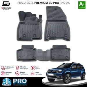 S-Dizayn Dacia Duster 4X4 3D Pro Havuzlu Paspas 2018-2022 A+ Kalite thumb 1