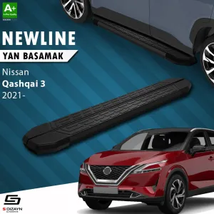 S-Dizayn Nissan Qashqai 3 NewLine Siyah Yan Basamak 173 Cm 2021 Üzeri A+ Kalite thumb 1