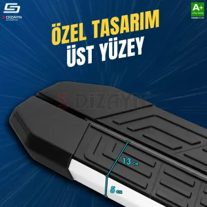S-Dizayn Nissan Qashqai 3 NewLine Aluminyum Yan Basamak 173 Cm 2021 Üzeri A+ Kalite thumb 3