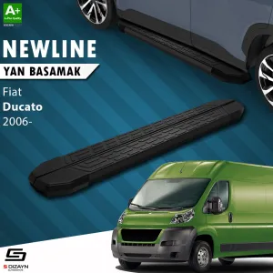 S-Dizayn Fiat Ducato 3 Kısa Şase NewLine Siyah Yan Basamak 203 Cm 2006-2014 A+ Kalite thumb 1