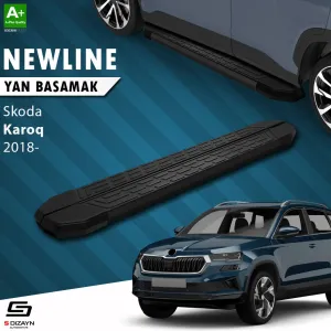 Skoda Karoq 2017-Günümüz (NU) uyumlu NewLine Siyah Yan Basamak 173 Cm 2018 Üzeri A+ Kalite modelleri DRS Tuning'de. Kaliteli malzeme, hızlı kargo ve güvenli