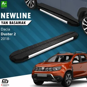 Dacia Duster 2017-2024 (HM) uyumlu 2 NewLine Krom Yan Basamak 183 Cm 2018-2023 A+ Kalite modelleri DRS Tuning'de. Kaliteli malzeme, hızlı kargo ve güvenli