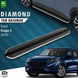 Ford Kuga 2019-Günümüz (CX482) uyumlu 3 Diamond Krom Yan Basamak 183 Cm 2020 Üzeri modelleri DRS Tuning'de. Kaliteli malzeme, hızlı kargo ve güvenli