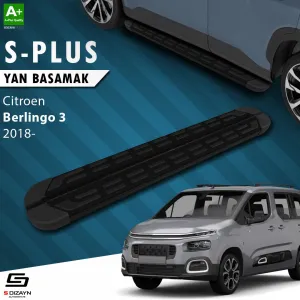 S-Dizayn Citroen Berlingo 3 S-Plus Siyah Yan Basamak 203 Cm 2018 Üzeri thumb 1