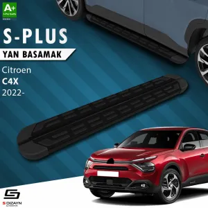 Citroen C4 / C4X 2022-Günümüz uyumlu C4 X S-Plus Siyah Yan Basamak 183 Cm Etekli 2022 Üzeri modelleri DRS Tuning'de. Kaliteli malzeme, hızlı kargo ve güvenli
