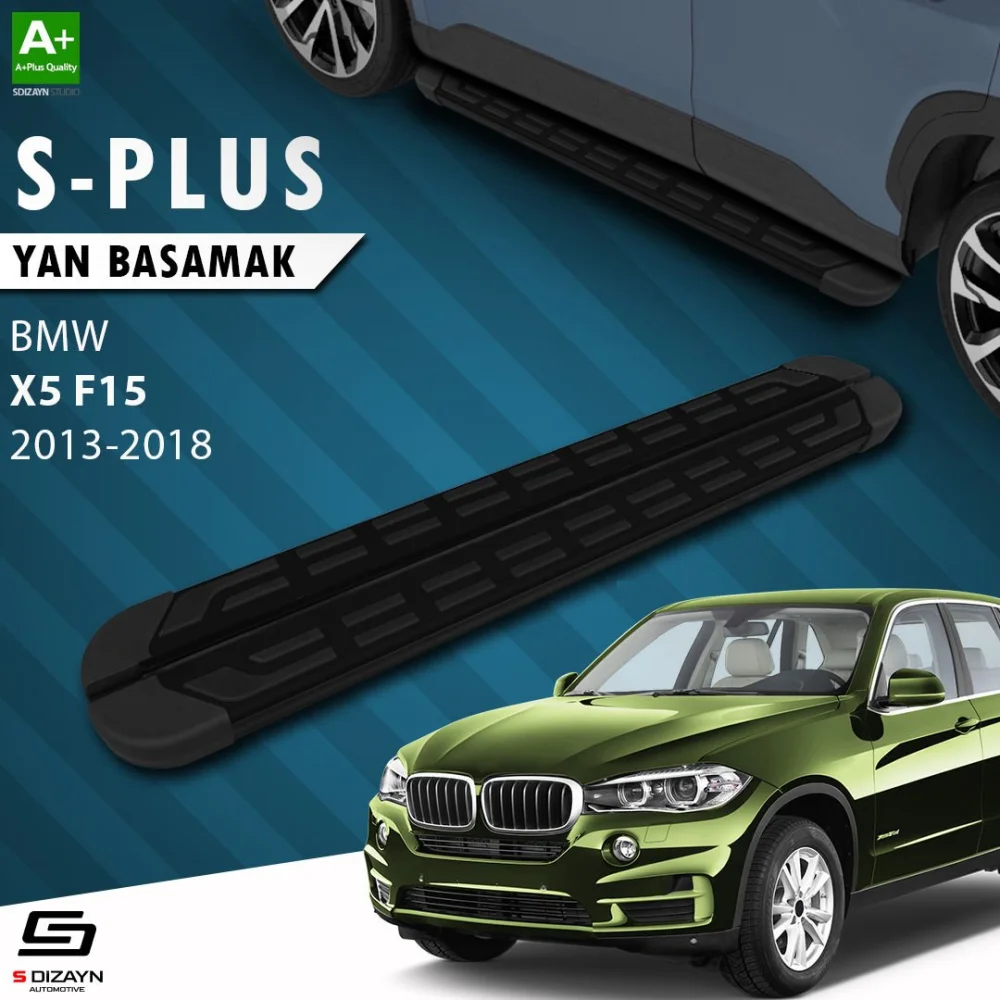 S-Dizayn Bmw X5 F15 S-Plus Siyah Yan Basamak 193 Cm Etekli 2013-2018