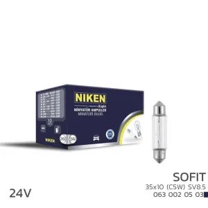 Niken uyumlu 24V Sofit Ampul 35X10 (C5W) Sv8.5 10 LU modelleri DRS Tuning'de. Kaliteli malzeme, hızlı kargo ve güvenli alışverişle hemen inceleyin.