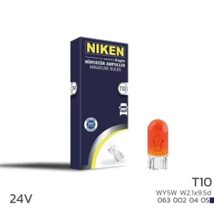 Niken uyumlu 24V T10 Park Ampulü (W5W) Amber W2.1X9.5D 10 LU modelleri DRS Tuning'de. Kaliteli malzeme, hızlı kargo ve güvenli alışverişle hemen inceleyin.