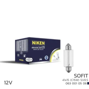 Niken uyumlu 12V Sofit Ampul 41X15 (C15W) Sv8.5 10 LU modelleri DRS Tuning'de. Kaliteli malzeme, hızlı kargo ve güvenli alışverişle hemen inceleyin.