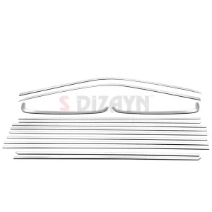 S-Dizayn VW Transporter T6 Kısa Şase Krom Cam Çerçeve Seti 2015-2024 Tek Sürgü thumb 2