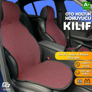 s-dizayn uyumlu Oto Koltuk Koruyucu Kılıf Çizgili Siyah Kırmızı Universal 2+1 Parça Ön Arka A+ Kalite modelleri DRS Tuning'de. Kaliteli malzeme, hızlı kargo ve