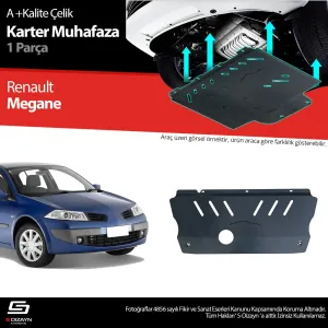 S-Dizayn Renault Megane 2 Çelik Karter Muhafaza Koruma 2002-2008 A+ Kalite						                Araca &ouml;zel Karter Koruma 2mm HRP &Ccedil;elik den &uuml;ret
