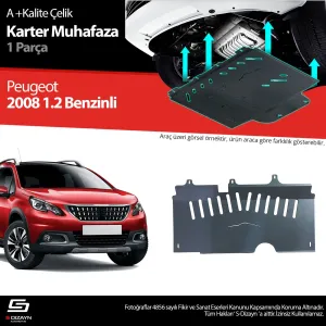 S-Dizayn Peugeot 2008 1.2 Benzin Çelik Karter Muhafaza Koruma 2017 Üzeri A+ Kalite						                Araca &ouml;zel Karter Koruma 2mm HRP &Ccedil;elik den &