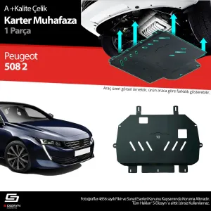 S-Dizayn Peugeot 508 Çelik Karter Muhafaza Koruma 2019 Üzeri A+ Kalite						                Araca &ouml;zel Karter Koruma 2mm HRP &Ccedil;elik den &uuml;retilme