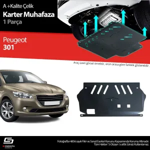 S-Dizayn Peugeot 301 Çelik Karter Muhafaza Koruma 2012-2017 A+ Kalite						                Araca &ouml;zel Karter Koruma 2mm HRP &Ccedil;elik den &uuml;retilmek