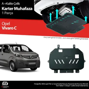 S-Dizayn Opel Vivaro Çelik Karter Muhafaza Koruma 2019 Üzeri A+ Kalite						                Araca &ouml;zel Karter Koruma 2mm HRP &Ccedil;elik den &uuml;retilme