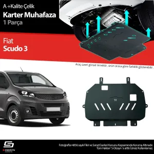 S-Dizayn Fiat Scudo Çelik Karter Muhafaza Koruma 2020 Üzeri A+ Kalite						                Araca &ouml;zel Karter Koruma 2mm HRP &Ccedil;elik den &uuml;retilmek