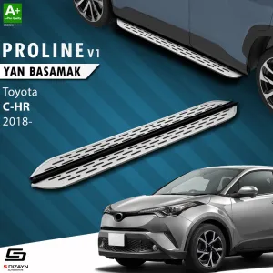 S-Dizayn Toyota C-HR OEM Still Pro V1 Aluminyum Yan Basamak 173 Cm 2016-2023 A+ Kalite						                Araca &Ouml;zel A+Kalite Yan Basamak&Uuml;r&uuml;n a