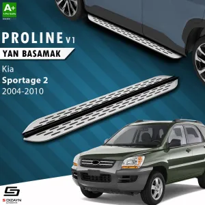 S-Dizayn Kia Sportage 2 OEM Still Pro V1 Aluminyum Yan Basamak 173 Cm 2004-2010 A+ Kalite						                Araca &Ouml;zel A+Kalite Yan Basamak&Uuml;r&uuml;