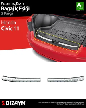 S-Dizayn Honda Civic 11 Krom Bagaj İç Eşiği 2 Parça 2021 Üzeri thumb 1