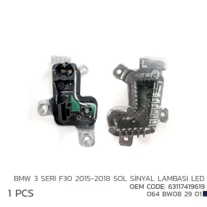 BMW 3 F30 2015-2018 SOL SİNYAL LED MODÜL 63117419619DRS Tuning kalitesiyle tanışın! Özel olarak Universal F30 model araçlar için üretilen bu ürün, otomobilinizi