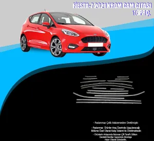 Ford Fiesta 2021 Sonrası Uyumlu Krom Cam Çerçevesi 16 Parça (2018+)DRS Tuning kalitesiyle tanışın! Özel olarak Ford  model araçlar için üretilen bu ürün, otomob