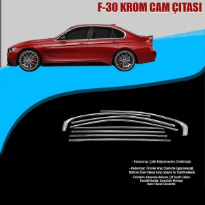 Bmw 3 Serisi F30 2011-2019 Arası Uyumlu Krom Cam Çerçevesi 8 Parça (2012-2018)DRS Tuning kalitesiyle tanışın! Özel olarak BMW F30 model araçlar için üretilen bu