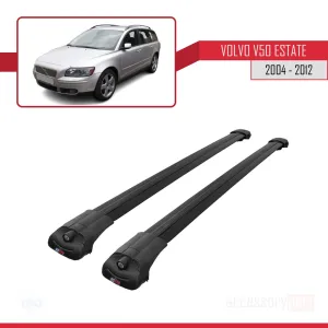 Volvo V50 Estate 2004-2012 Arası ile uyumlu ACE-1 Ara Atkı Tavan Barı SİYAH thumb 3