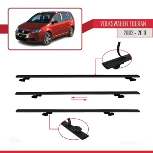 Volkswagen Touran 2003-2010 Arası ile uyumlu Basic Model Ara Atkı Tavan Barı SİYAH 3 ADET thumb 5