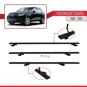 Volkswagen Touareg 2010-2015 Arası ile uyumlu Basic Model Ara Atkı Tavan Barı SİYAH 3 ADET thumb 5