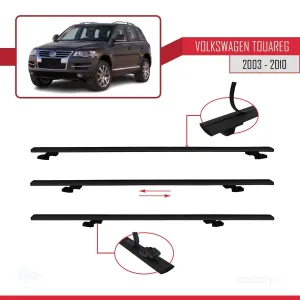 Volkswagen Touareg 2003-2010 Arası ile uyumlu Basic Model Ara Atkı Tavan Barı SİYAH 3 ADET thumb 5