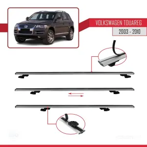 Volkswagen Touareg 2003-2010 Arası ile uyumlu Basic Model Ara Atkı Tavan Barı GRİ 3 ADET thumb 5