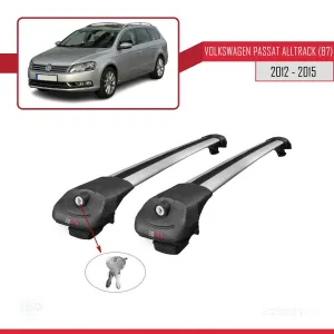 Volkswagen Passat Alltrack (B7) 2012-2015 Arası ile uyumlu ACE-1 Ara Atkı Tavan Barı GRİ thumb 4