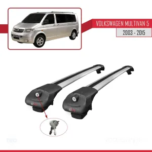 Volkswagen Multivan (T5) 2003-2015 Arası ile uyumlu ACE-1 Ara Atkı Tavan Barı GRİ thumb 4