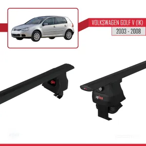 Volkswagen Golf V (1K) 2003-2008 Arası ile uyumlu ACE-4 Ara Atkı Tavan Barı SİYAH thumb 5