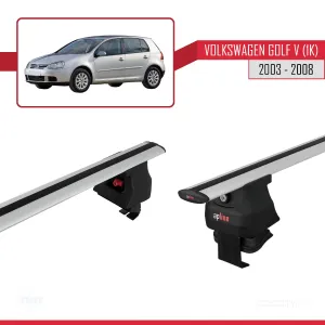 Volkswagen Golf V (1K) 2003-2008 Arası ile uyumlu ACE-4 Ara Atkı Tavan Barı GRİ thumb 3
