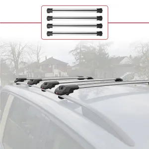 Volkswagen Caravelle (T6) 2015 ve Sonrası ile uyumlu ACE-1 Ara Atkı Tavan Barı GRİ 4 ADET BAR thumb 2