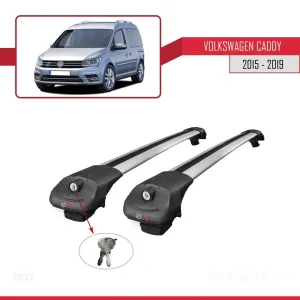Volkswagen Caddy 2015-2019 Arası ile uyumlu ACE-1 Ara Atkı Tavan Barı GRİ thumb 4