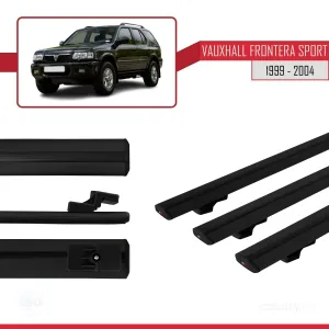 Vauxhall Frontera Sport 1999-2004 Arası ile uyumlu Basic Model Ara Atkı Tavan Barı SİYAH 3 ADET thumb 3