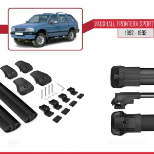 Vauxhall Frontera Sport 1992-1998 Arası ile uyumlu ACE-1 Ara Atkı Tavan Barı SİYAH thumb 5