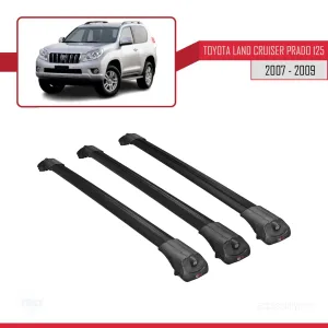 Toyota Land Cruiser Prado (J125) 2007-2009 Arası ile uyumlu ACE-1 Ara Atkı Tavan Barı SİYAH 3 ADET thumb 3