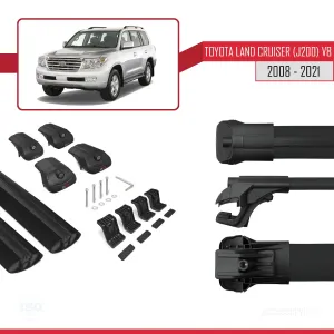 Toyota Land Cruiser (J200) V8 2008-2021 Arası ile uyumlu ACE-1 Ara Atkı Tavan Barı SİYAH thumb 5